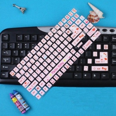 1x Hello Kitty Keyboard Stickers Cute Cartoon Bubble Stickers Laptop Decals   142812397117